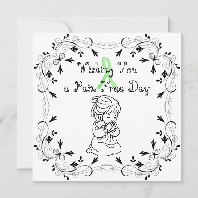 Desejando-lhe um Cartão de Dia Sem Dor para Pacien (Frente)
