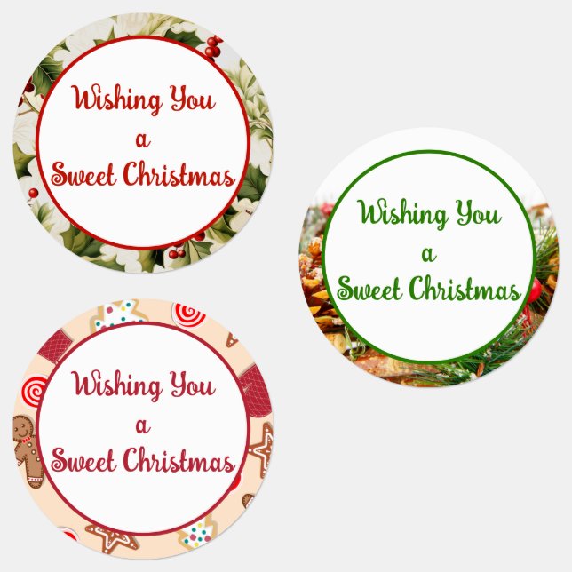 Desejando-lhe uma doce etiqueta de presente de Nat (Grupo)