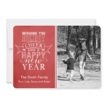 Desejando Seu Feliz Natal | Cartão de Água Vermelh