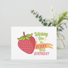 Desejando seu melhor aniversário de fruta