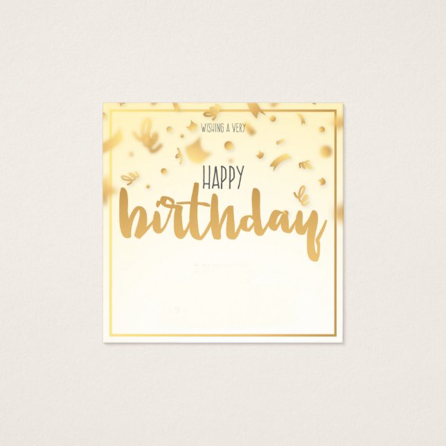 Desejando um aniversário muito feliz (Frente)