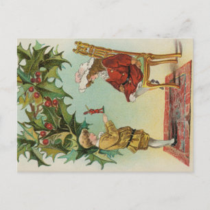 Desejo a você um Feliz Natal - cartão postal antig