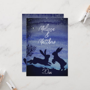 Desejo de Aniversário da Noite Azul do Coelho Pers