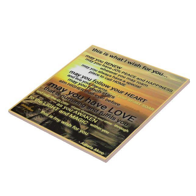 Desejo de Azulejo Decorativo de Adiela Akoo (Lateral)