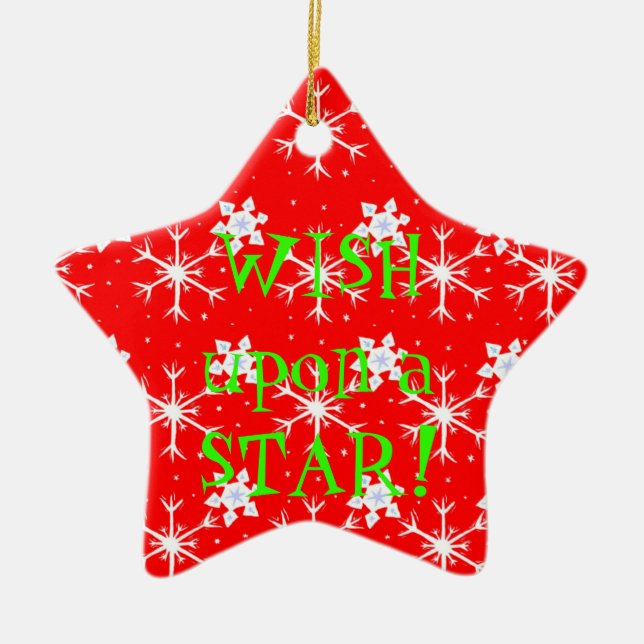Desejo em cima de um ornamento da estrela (Frente)