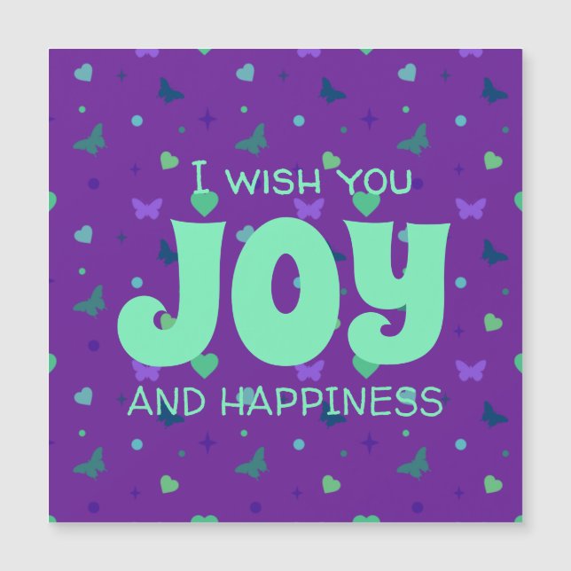 desejo-lhe alegria e felicidade roxa (Frente)