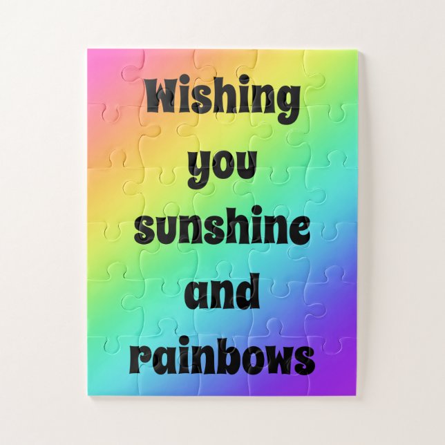 Desejo-Te Sunshine Rainbow Quebra-cabeça (Vertical)