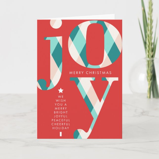 Desejos alegres - Feliz Cartão de Natal (Frente)