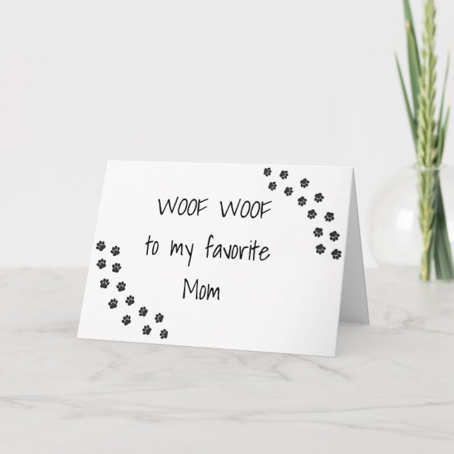 DESEJOS DE ANIVERSÁRIO **DO SEU CARTÃO MOM DOG** (Frente)