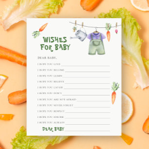 Desejos de baby shower para bebê cultivado localme