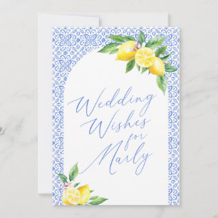 Desejos de casamento Positano Azulejo Azul Italian