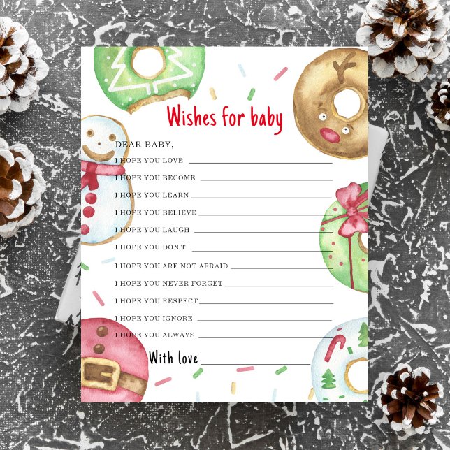 Desejos de chá de bebê de Natal para o bebê (Criador carregado)