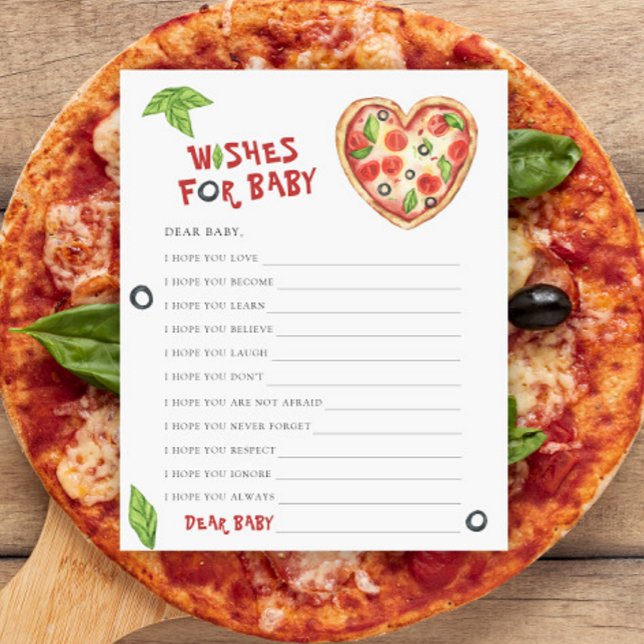 Desejos de chá de bebê pizza para o bebê (Criador carregado)
