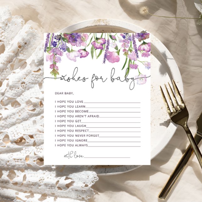 Desejos de flor selvagem com aquarela (Criador carregado)