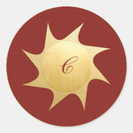 Desejos de Natal brilhantes - adesivo redondo