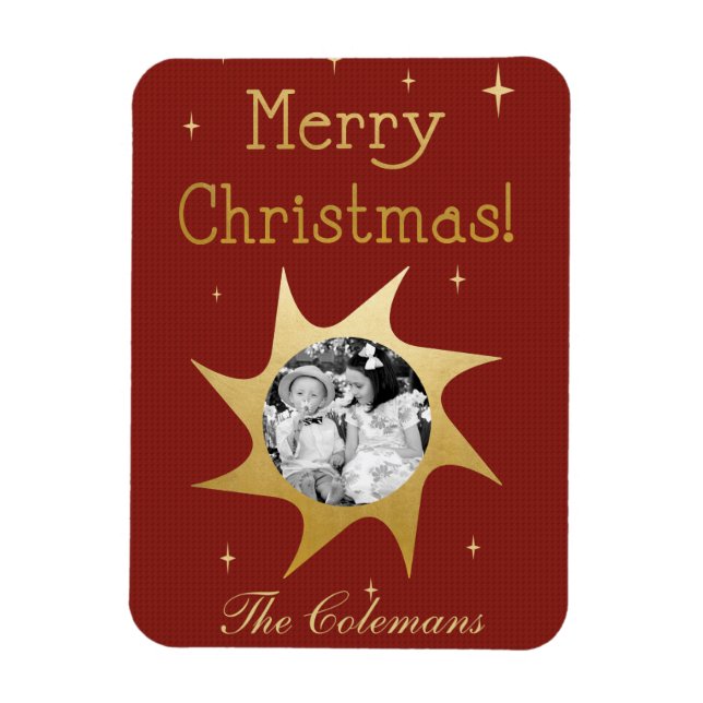 Desejos de Natal brilhantes - ímã fotográfico (Vertical)