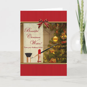 Desejos de Natal do Cartão de Vazio de Artista Mak