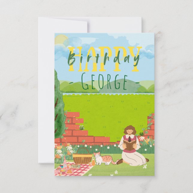 Desejos de Picnic de tagem de Gato Personalizada (Frente)