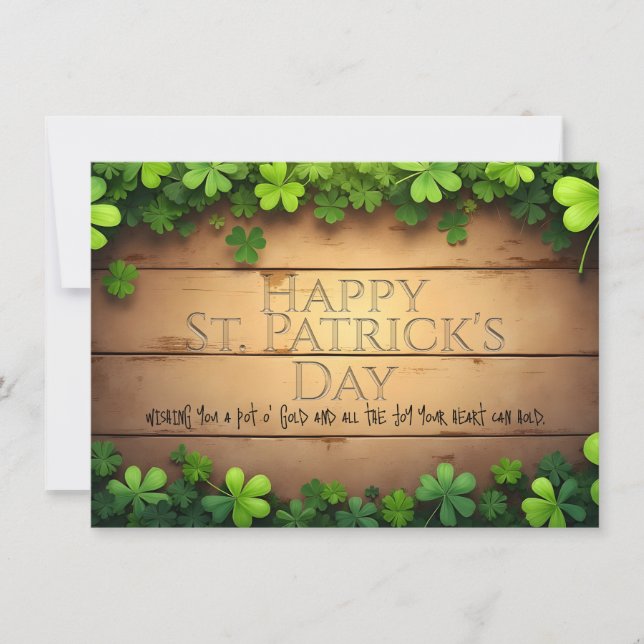 Desejos de sorte no dia de São Patrício 🍀 (Frente)