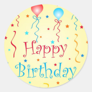 Desejos do aniversário - etiqueta