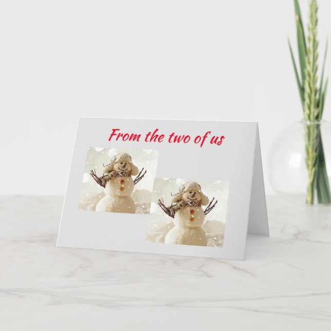 DESEJOS DO CARTÃO DE FERIADO "DOIS DE NÓS" (Frente)