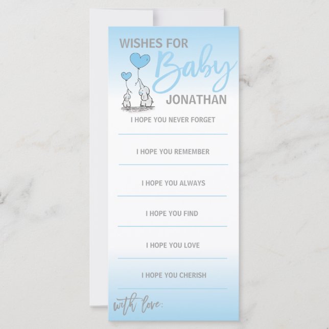 Desejos modernos personalizados para BABY BOY Blue (Frente)