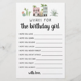 Desejos Para A Garota De Aniversário