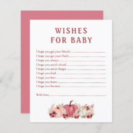 Desejos para Cartão de Bebê Abóboras Jogo de Chá d