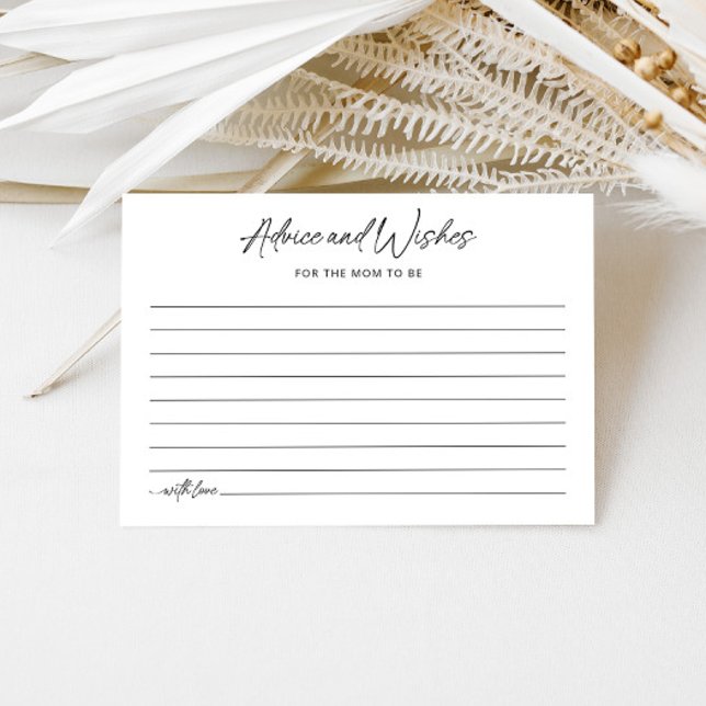 Desejos Para Cartão De Conselhos De Chá de fraldas (Criador carregado)