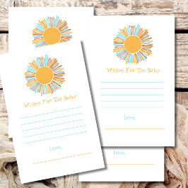 Desejos Para Chá de fraldas De Bebê Retro Boho Sun