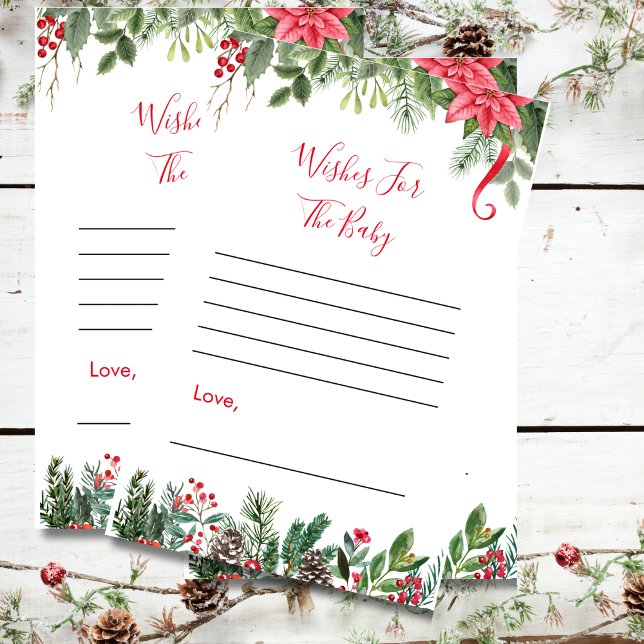 Desejos para chá de fraldas de natal de inverno (Criador carregado)