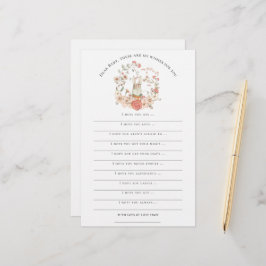 Desejos para Chá de fraldas Vintage Bunny Girl Woo