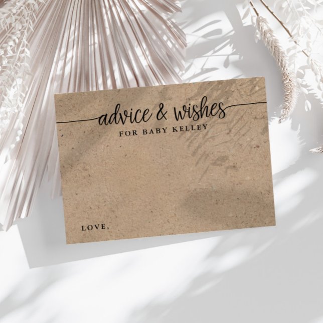 Desejos para o bebê Cartões de Conselhos Kraft Per (Criador carregado)