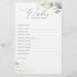 Desejos Para O Bebê Elegante Chá de fraldas Verde