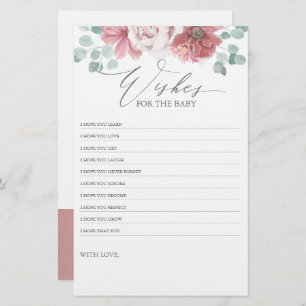 Desejos para o Bebê - Jogo Divertido do Chá de fra