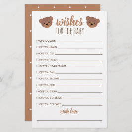 Desejos para o bebê para Chá de fraldas e aniversá