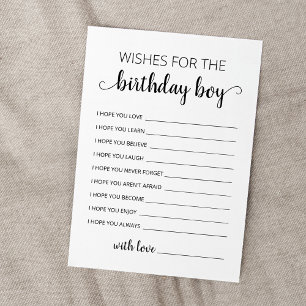 Desejos para o Cartão de Festa de aniversário de A