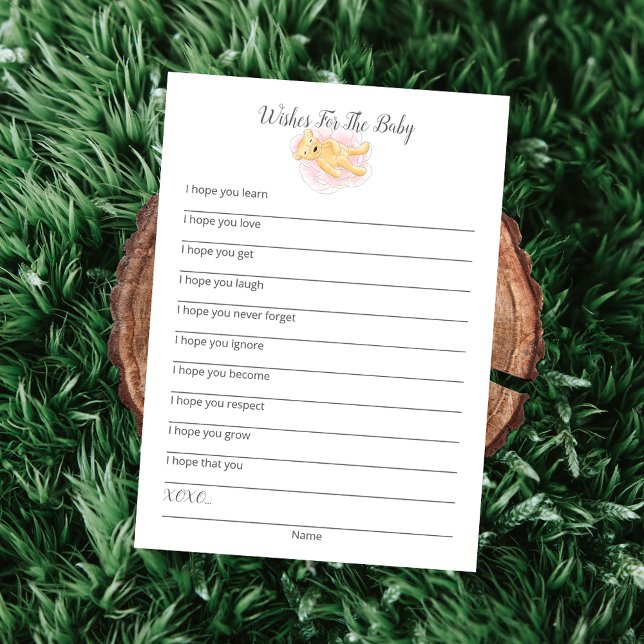 Desejos Para O Cartão De Urso De Bebê (Criador carregado)