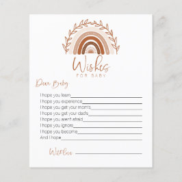 Desejos por Cartão de Bebê, Jogo Arco-Íris Boho