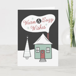 Desejos Quentes e Aconchegantes de Natal Cartão de