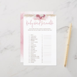 Desembaralhe as Palavras Boho Roses Animais Jogo p