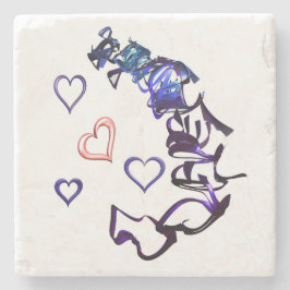 Desencadear minha Porta copos de pedra no coração