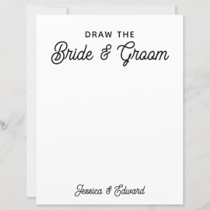 Desenhar da Noiva e Crianças do Groom Casando Bran