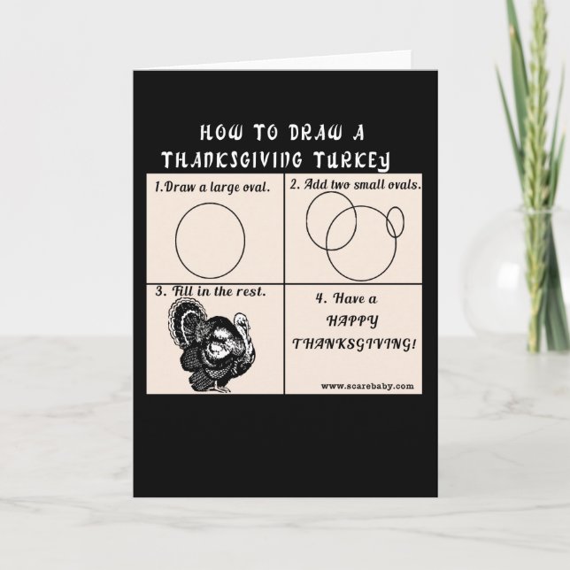 Desenhar do humor do cartão da acção de graças uma (Frente)