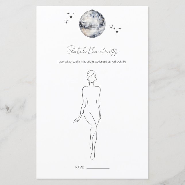 Desenhar O Jogo Do Chá de panela Da Bola De Disco  (Frente)