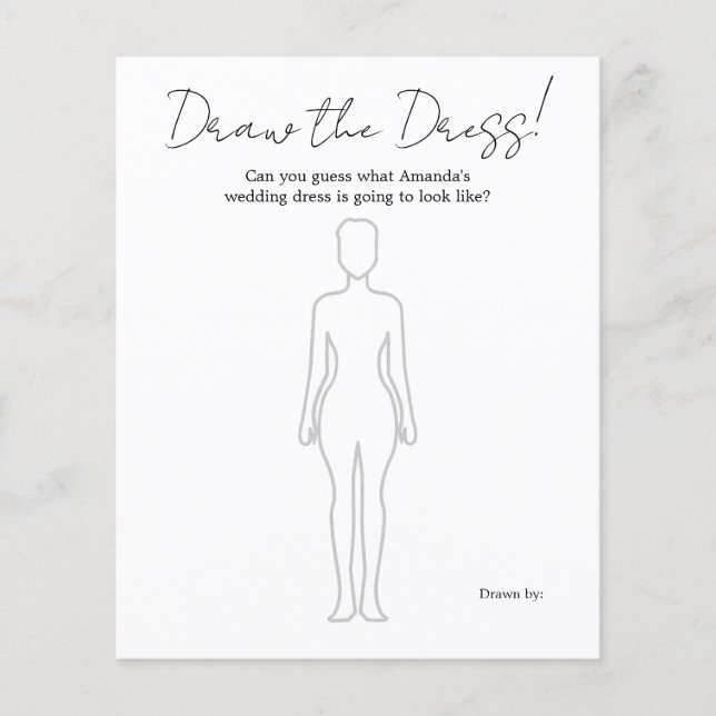 Desenhar o jogo do Chá de panela de vestidos (Frente)