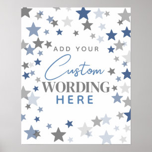 Desenhe personalizado sua própria cinza poster sta