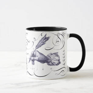 Desenhista da pia batismal ou caneca de café