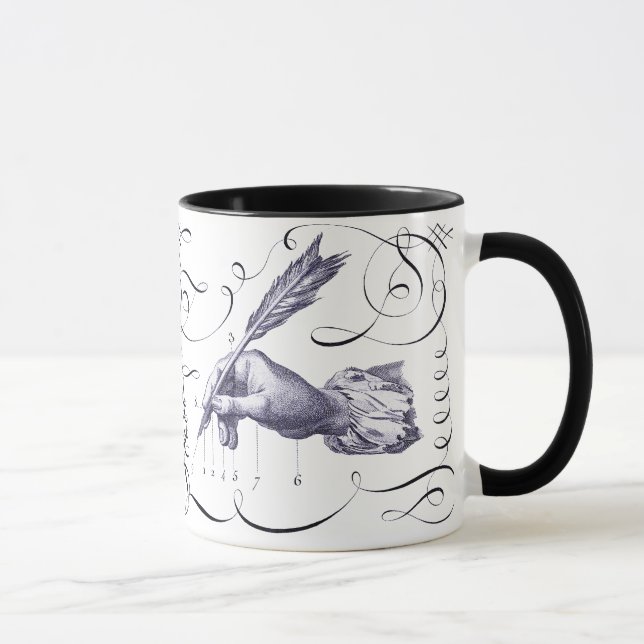 Desenhista da pia batismal ou caneca de café (Direita)