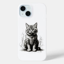 Desenho a Lápis de Gato Fofo